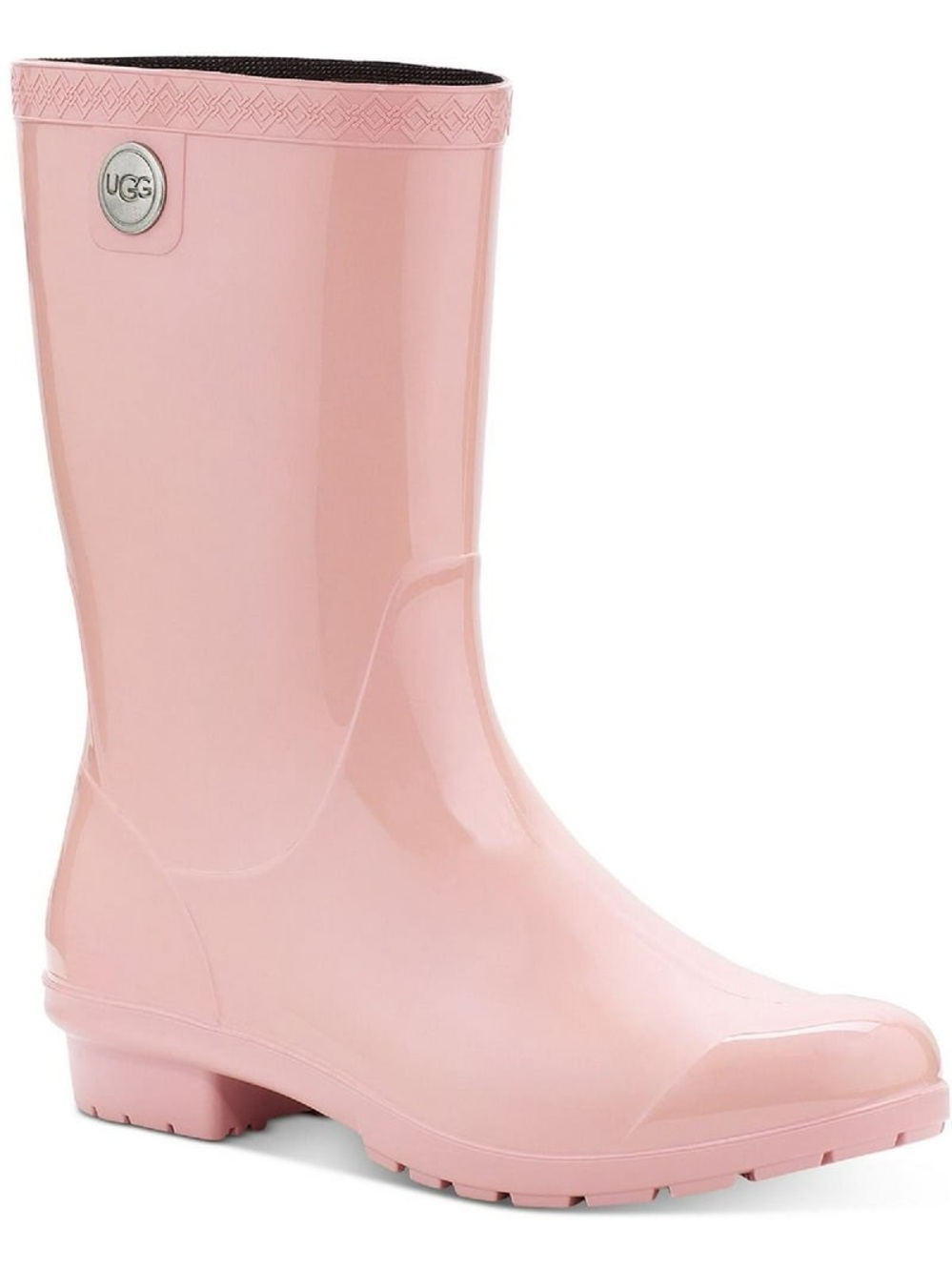 UGG Women's Light Pink Gloss Short Rain Boot